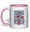 Mug with a colored handle Westcoast Choppers light-pink фото