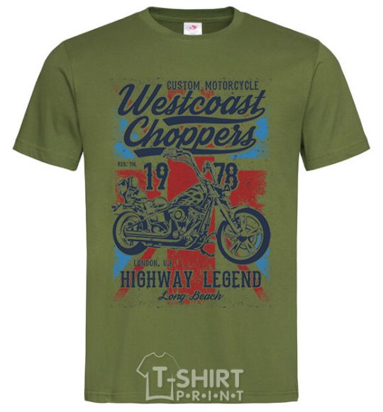 Мужская футболка Westcoast Choppers Оливковый фото