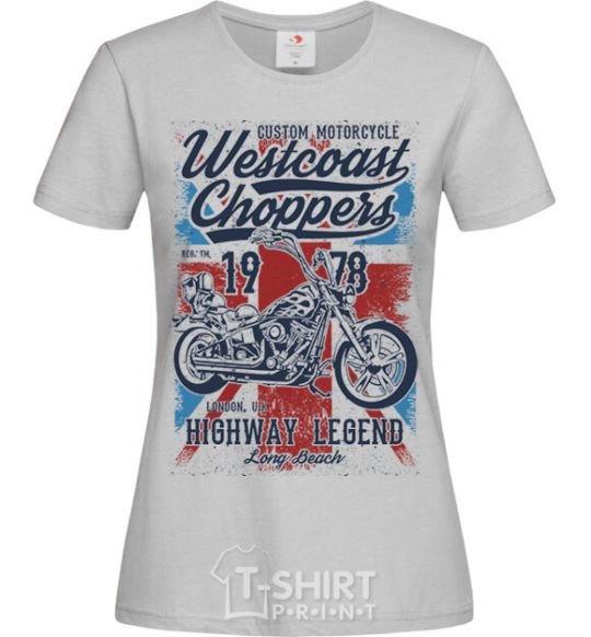 Women's T-shirt Westcoast Choppers grey фото