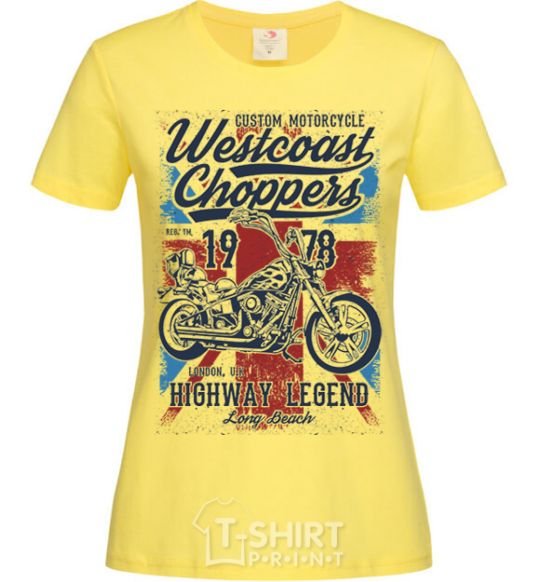 Women's T-shirt Westcoast Choppers cornsilk фото