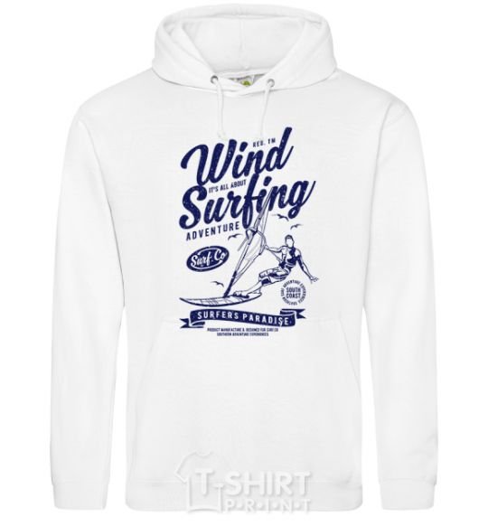 Men`s hoodie Wind Surfing White фото