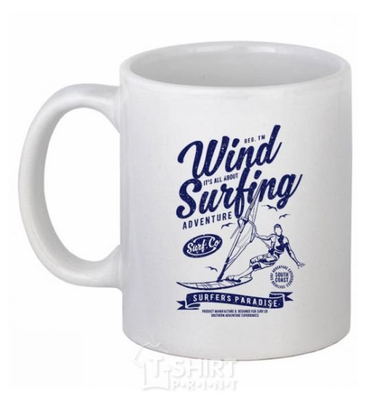 Ceramic mug Wind Surfing White фото