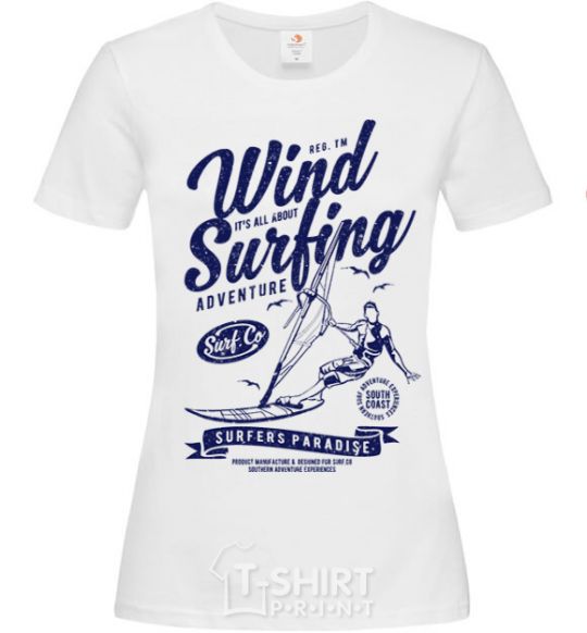 Women's T-shirt Wind Surfing White фото