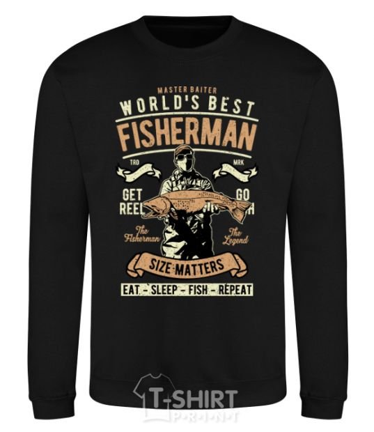 Свитшот World's Best Fisherman Черный фото