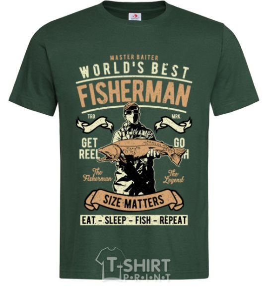 Men's T-Shirt World's Best Fisherman bottle-green фото