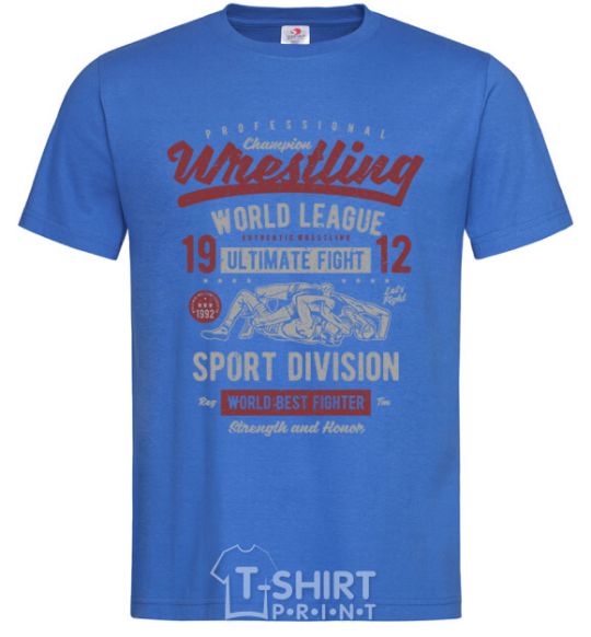 Men's T-Shirt Wrestling royal-blue фото