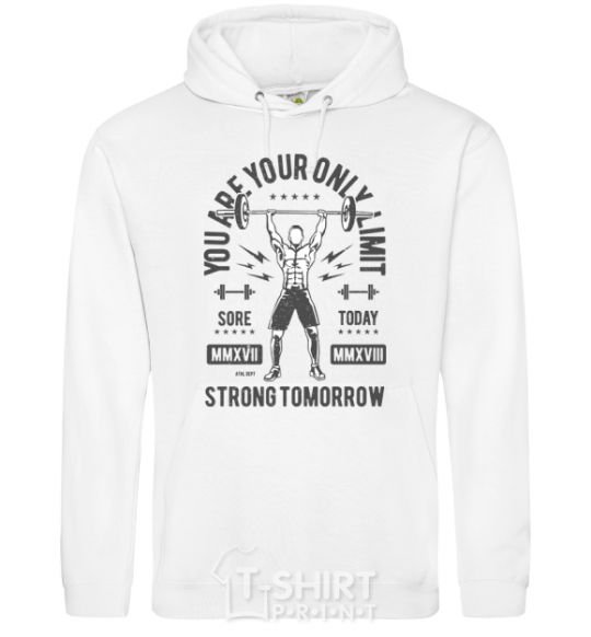 Men`s hoodie You Are Your Only Limit White фото