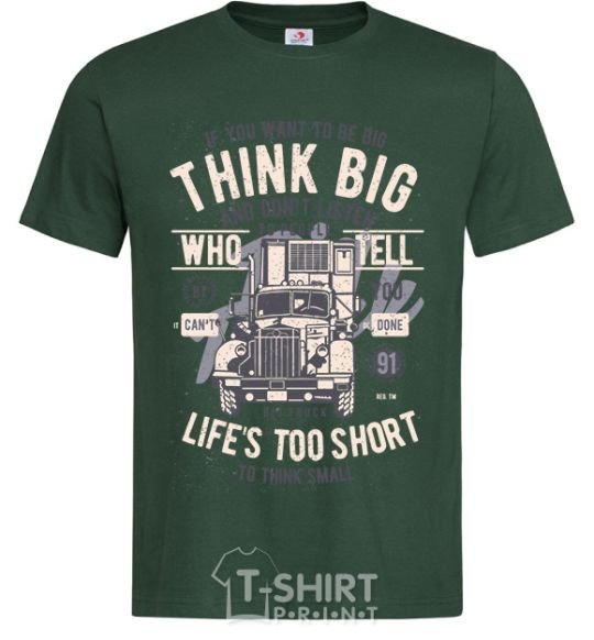 Мужская футболка Think Big Truck Темно-зеленый фото