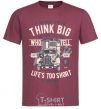 Мужская футболка Think Big Truck Бордовый фото