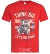 Мужская футболка Think Big Truck Красный фото