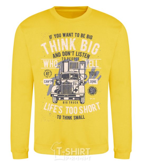 Sweatshirt Think Big Truck yellow фото