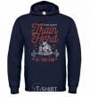 Men`s hoodie Train Hard as you can navy-blue фото