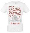 Men's T-Shirt Train Hard as you can White фото