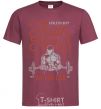 Men's T-Shirt Train Hard as you can burgundy фото