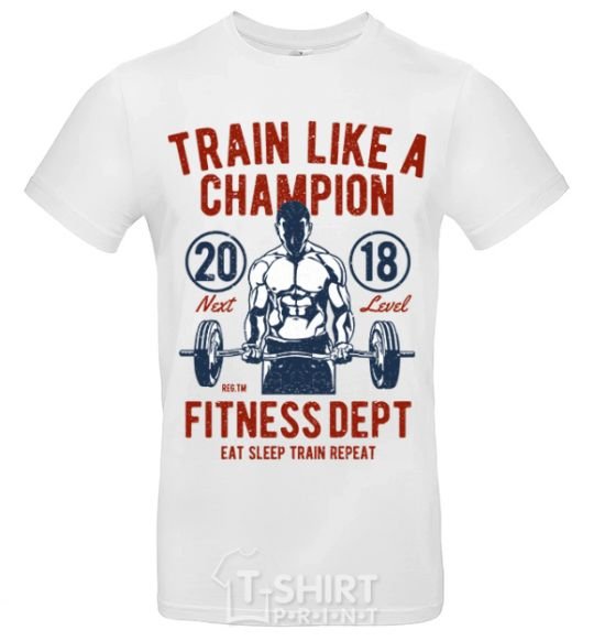 Мужская футболка Train Like A Champion Белый фото