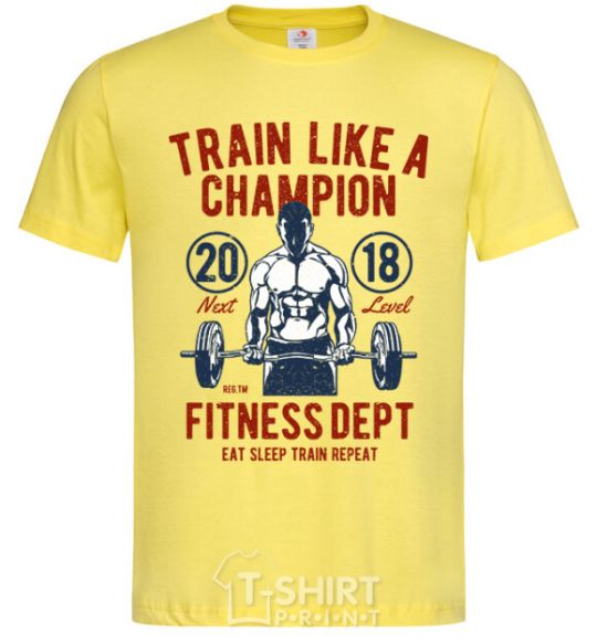 Men's T-Shirt Train Like A Champion cornsilk фото