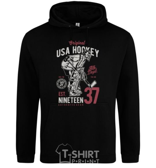 Men`s hoodie USA Hockey black фото