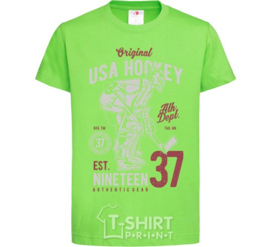 Kids T-shirt USA Hockey orchid-green фото