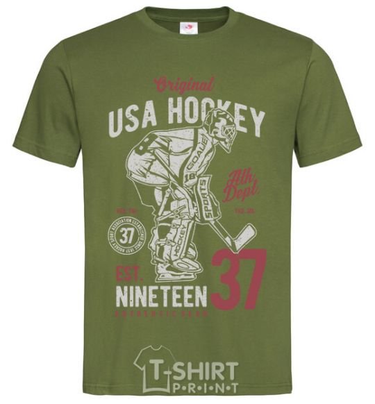 Men's T-Shirt USA Hockey millennial-khaki фото