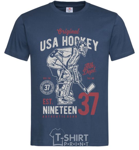 Men's T-Shirt USA Hockey navy-blue фото