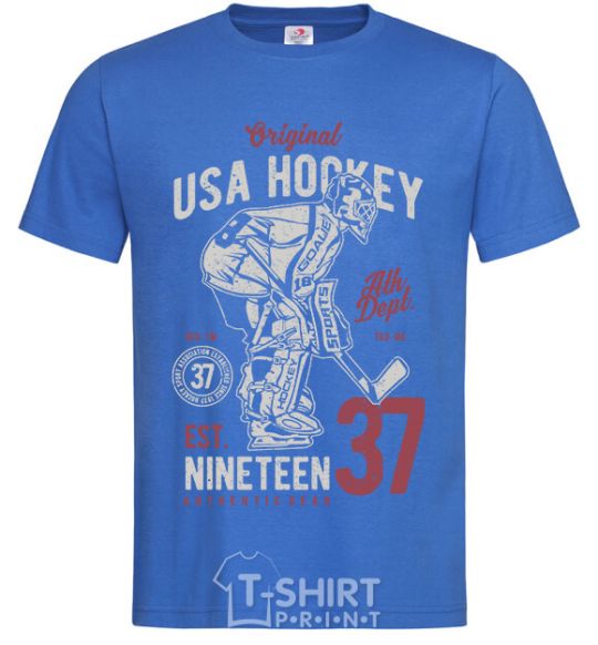 Men's T-Shirt USA Hockey royal-blue фото