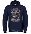 Men`s hoodie Speed & Power Hotrod navy-blue фото