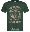 Мужская футболка Speed & Power Hotrod Темно-зеленый фото