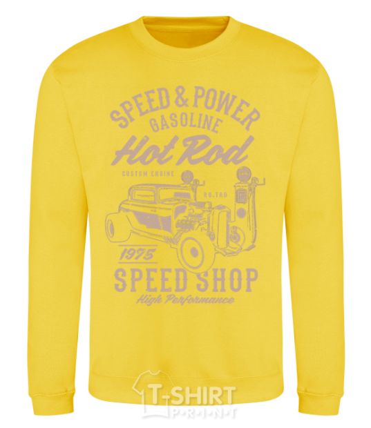 Sweatshirt Speed & Power Hotrod yellow фото