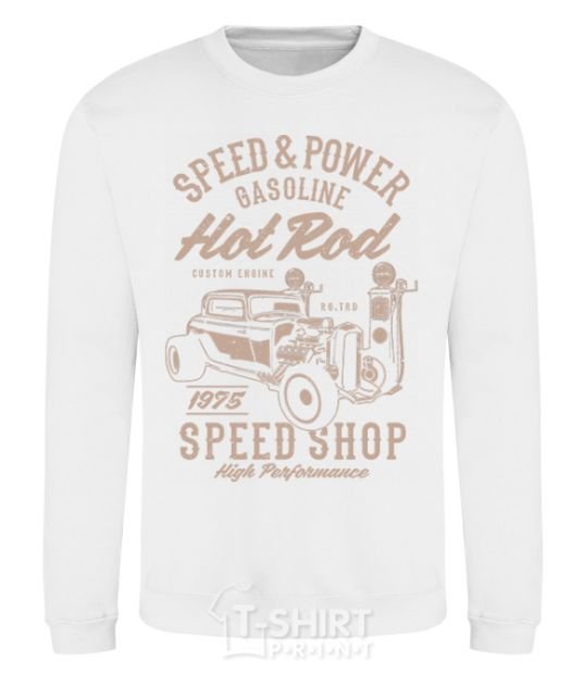 Sweatshirt Speed & Power Hotrod White фото