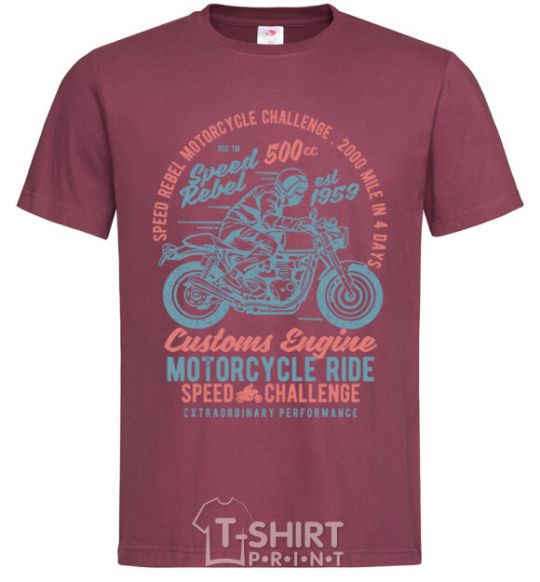 Men's T-Shirt Speed Rebel burgundy фото