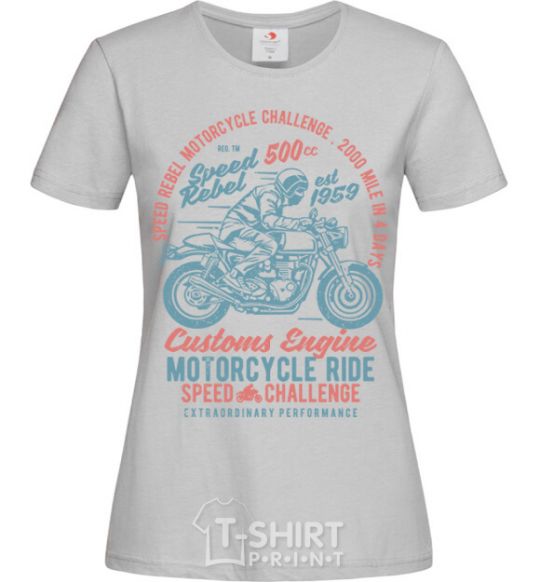 Women's T-shirt Speed Rebel grey фото