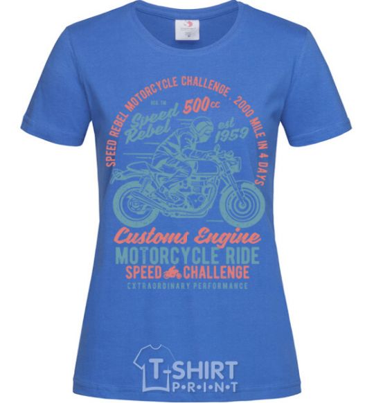 Women's T-shirt Speed Rebel royal-blue фото