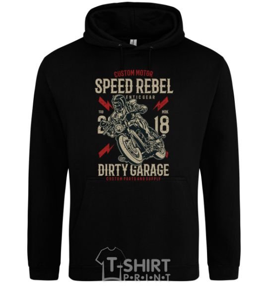 Мужская толстовка (худи) Speed Rebel Dirty Garage Черный фото