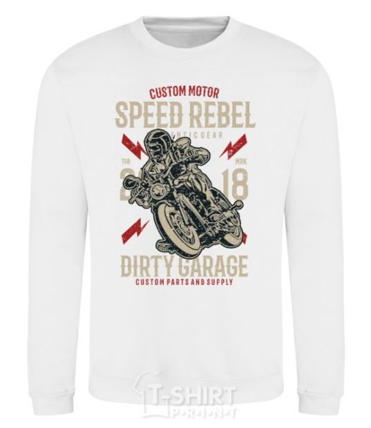 Sweatshirt Speed Rebel Dirty Garage White фото