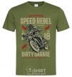 Мужская футболка Speed Rebel Dirty Garage Оливковый фото