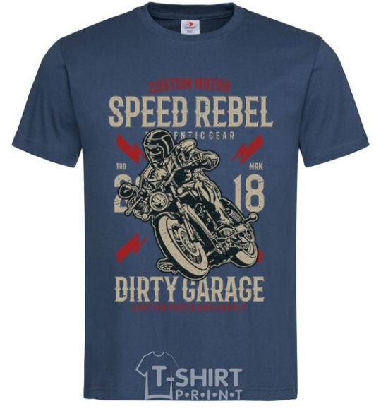 Мужская футболка Speed Rebel Dirty Garage Темно-синий фото