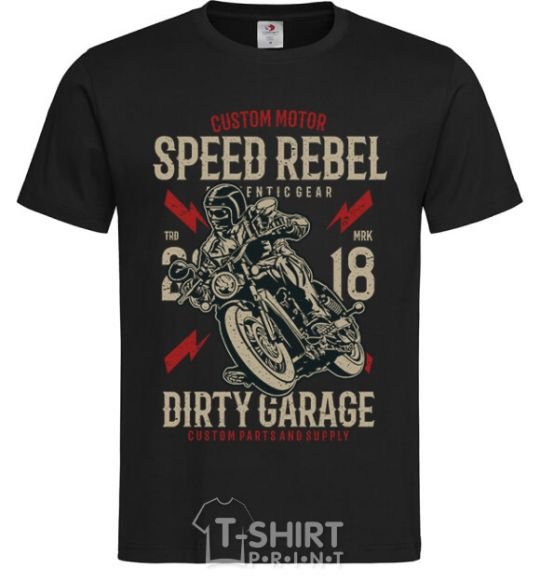 Мужская футболка Speed Rebel Dirty Garage Черный фото