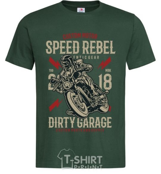 Мужская футболка Speed Rebel Dirty Garage Темно-зеленый фото