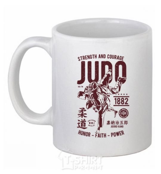 Ceramic mug Judo White фото