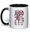 Mug with a colored handle Judo black фото