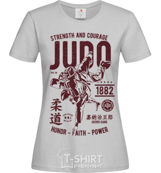 Women's T-shirt Judo grey фото