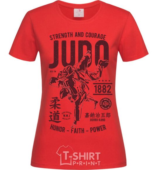 Women's T-shirt Judo red фото