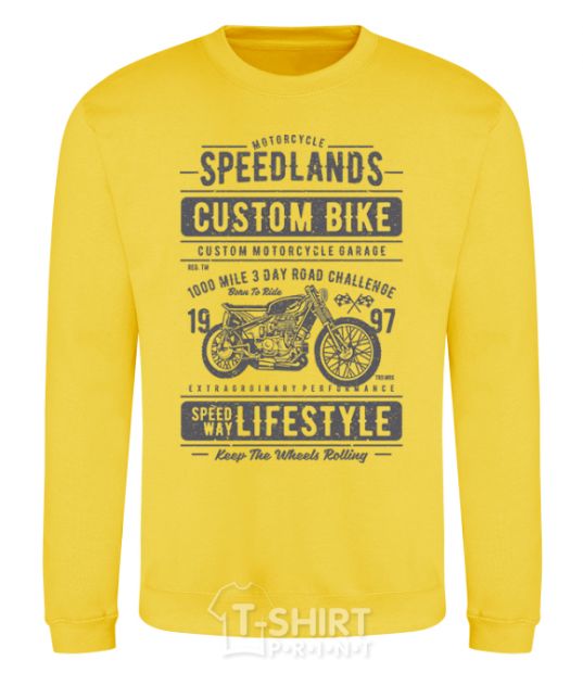 Sweatshirt Speedlands Custom Bike yellow фото