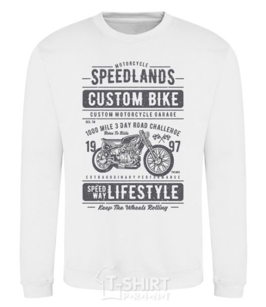 Свитшот Speedlands Custom Bike Белый фото