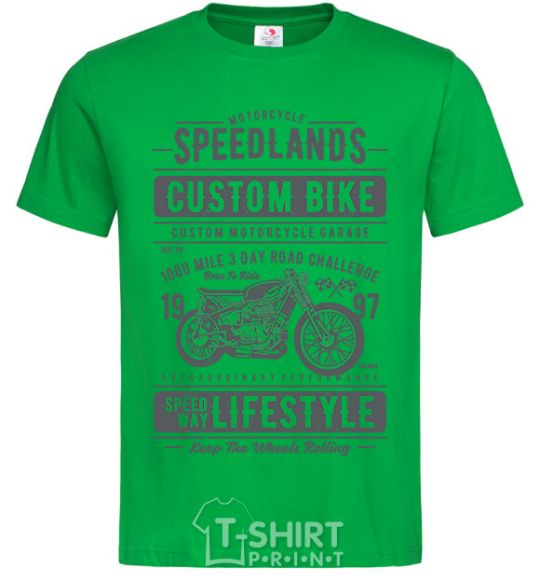 Мужская футболка Speedlands Custom Bike Зеленый фото