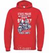 Men`s hoodie State Police bright-red фото