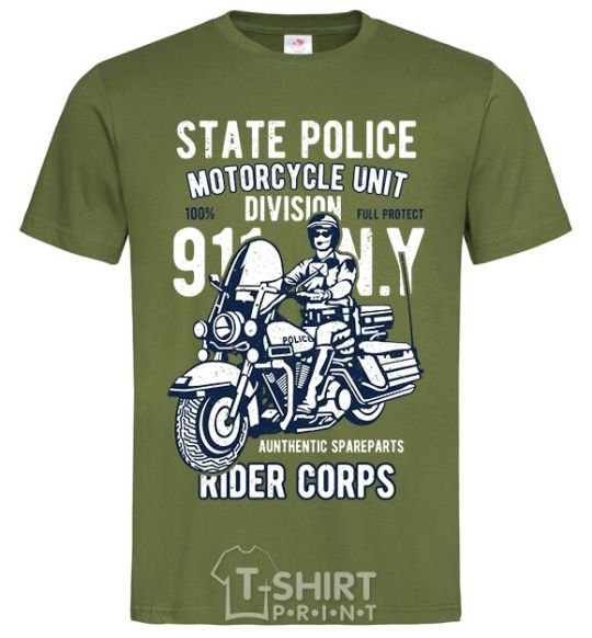 Men's T-Shirt State Police millennial-khaki фото