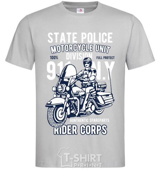 Men's T-Shirt State Police grey фото