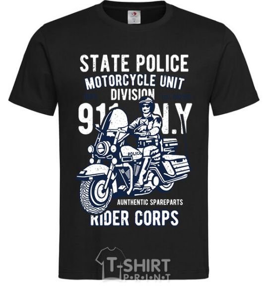 Men's T-Shirt State Police black фото