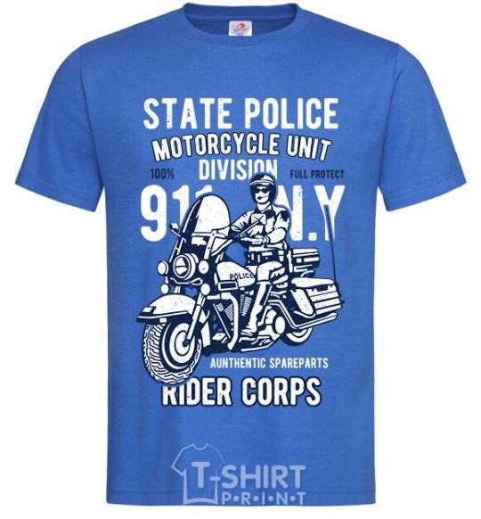 Men's T-Shirt State Police royal-blue фото